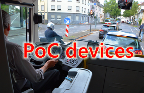El uso de dispositivos PoC en el bus
